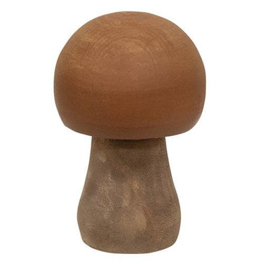 3 Set Distressed Wooden Natural Color Mushrooms - The Fox Decor